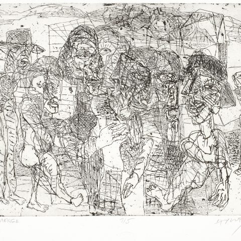 DIE MENGE 2021, Radierung/Bütten, 30 x 40 cm